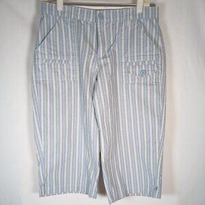Bermuda Shorts Blue Stripes Lee Stretch Size 8